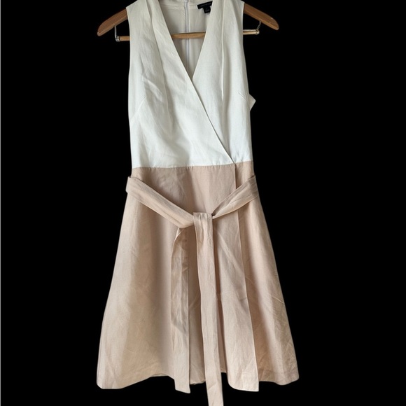 Ann Taylor Dresses & Skirts - Ann Taylor White and Tan Midi Dress